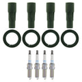 Set of 4 NGK Laser Iridium Spark Plugs & Coil Boots for Corolla Matrix Prius (2009–2013)