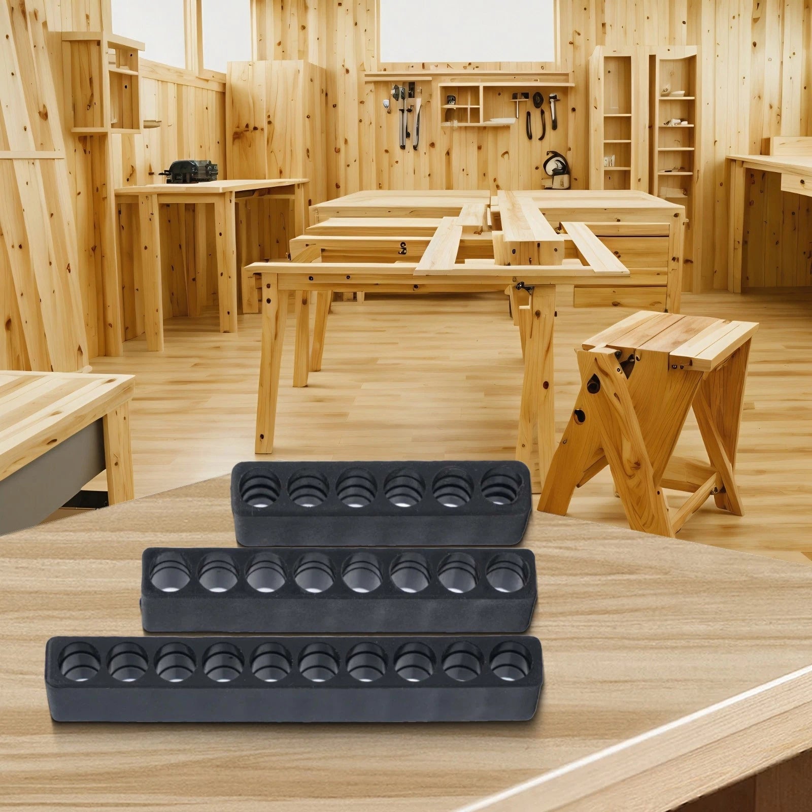 Hex Shank Screwdriver Bit Organizer with Storage Case for Universal Use