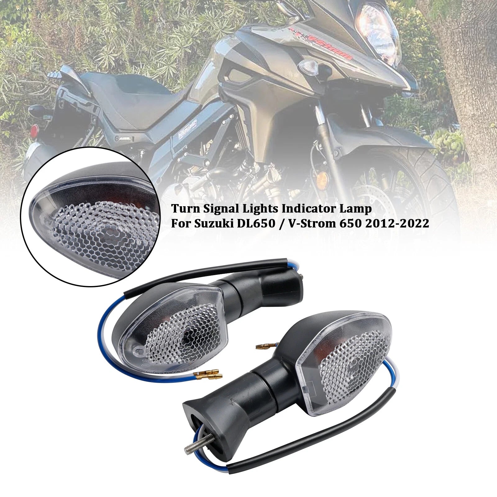 Turn Signal Lights for Suzuki V-Strom 650 1000 1050 GSX-S 750 (Clear)