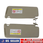Set of 2 Beige Side Sun Visors w/ Mirror for Lexus GX460 (2010–2023)