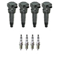 Set of 4 NGK Ignition Coils & Iridium IX Spark Plugs for Magentis Optima Sonata (2001–2010)