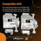 Front Disc Brake Caliper Kit Pair for Suzuki Grand Vitara (2006-2013)