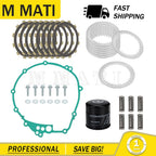 Clutch Friction Plates Kit & Oil Filter for Yamaha YZF-R6 R6S FZ6 (2003–2009)
