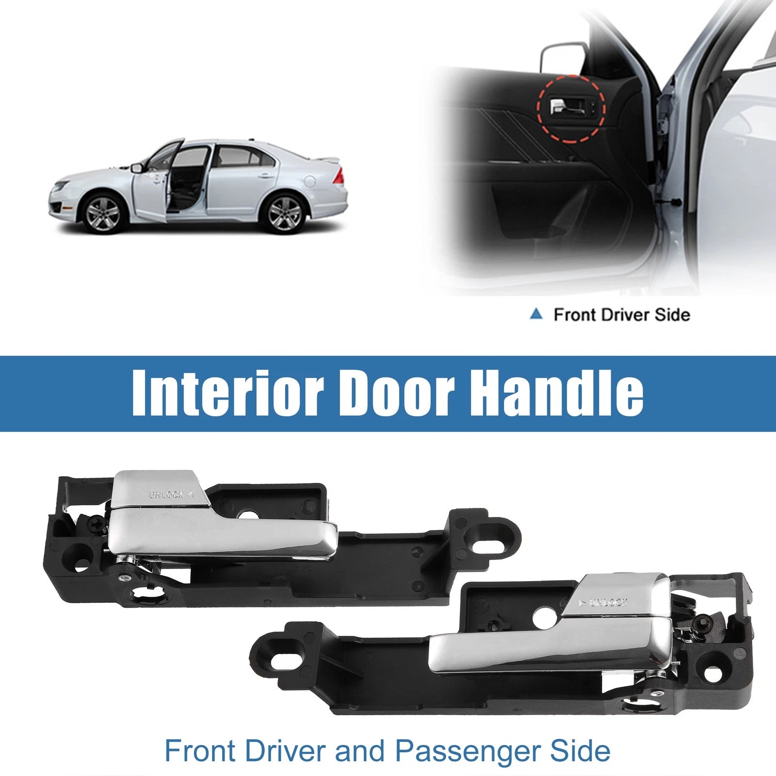 1 Pair Interior Door Handle for Ford Fusion (2006–2012) 6E5Z5422600-AA