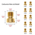 10Pc Carburetor Main Jet Kit M5 for 100 105 108 110 115 120 125 130 135 140