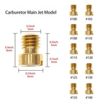 10Pc Carburetor Main Jet Kit M5 for 100 105 108 110 115 120 125 130 135 140