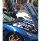 Polished Stainless Fuel Rail Covers with Yellow LED for Chevy Corvette (2014–2019)