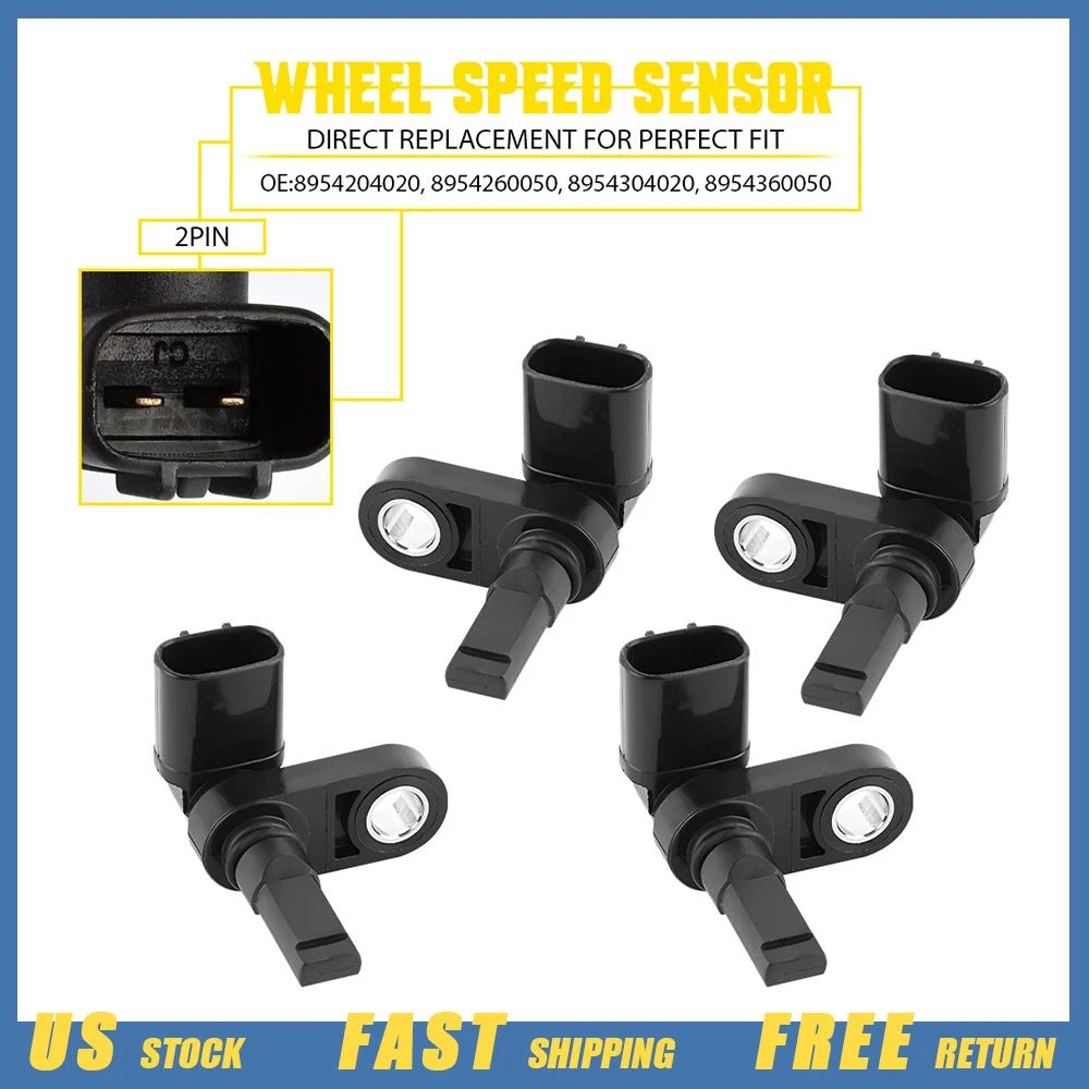Set of 4 ABS Wheel Speed Sensors for Toyota 4Runner Tacoma
