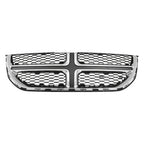 Replacement Black Chrome ABS Plastic Front Grille For 2011-2020 Dodge Caravan
