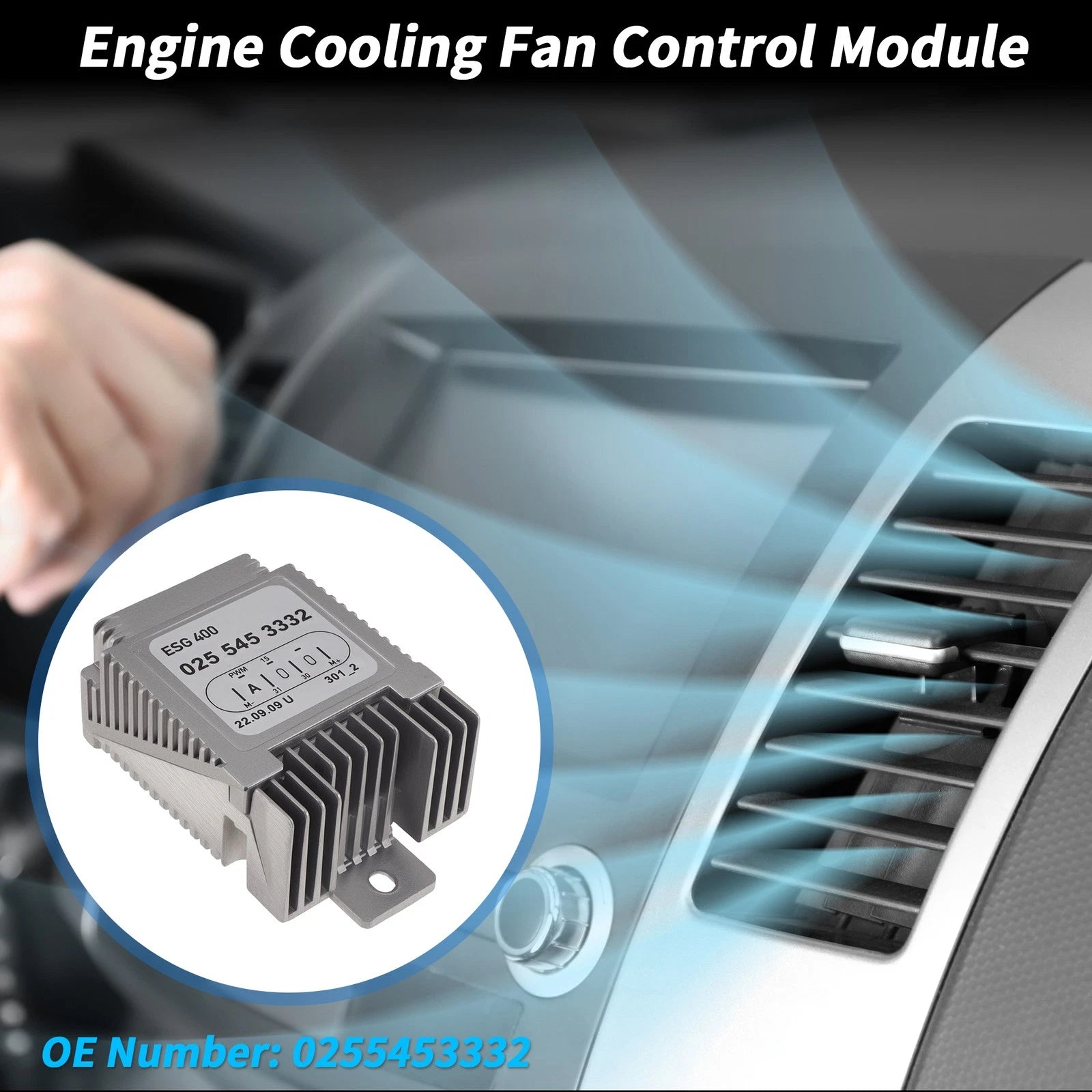 Engine Cooling Fan Control Module No.0255453332 for Mercedes-Benz C230 (1997–1998)