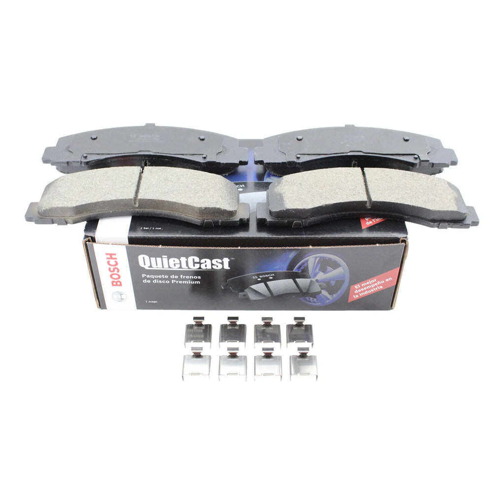 Set of 4 Bosch QuietCast Front Disc Brake Pads for Ford Lincoln