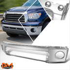 Steel Front Bumper Face Bar for Toyota Tundra (2007–2013) Chrome, Parking Sensor Hole