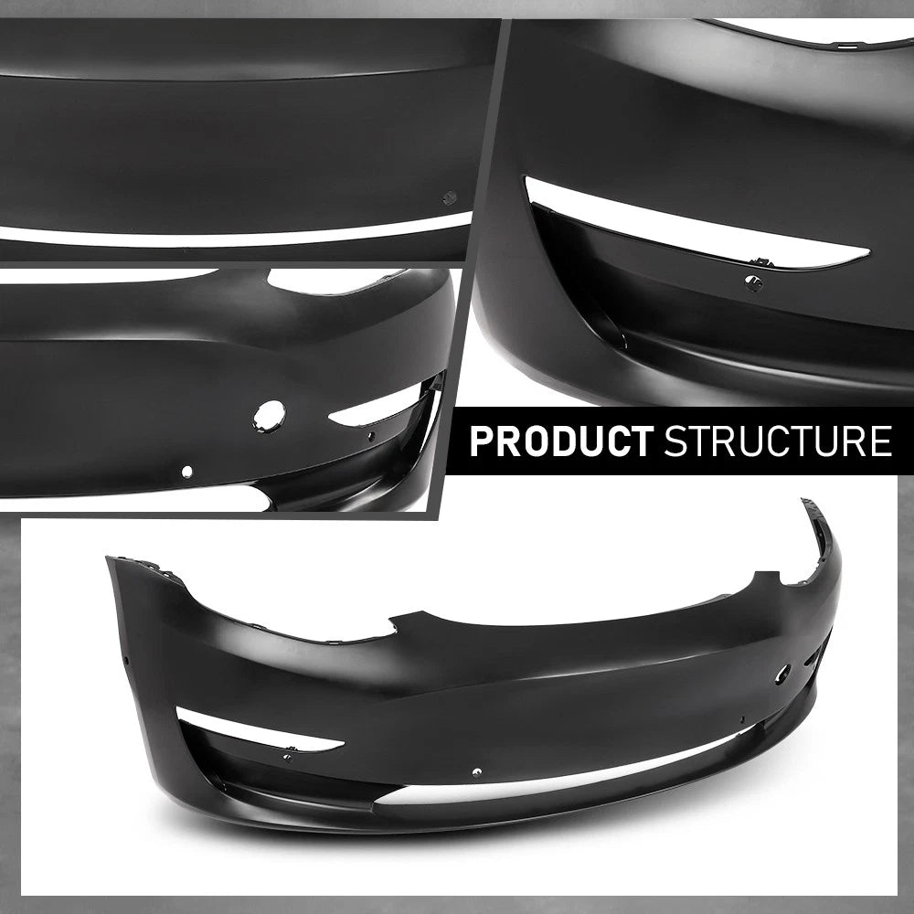 Front Bumper Cover and Grille Set for Tesla Model 3 (2017–2023)