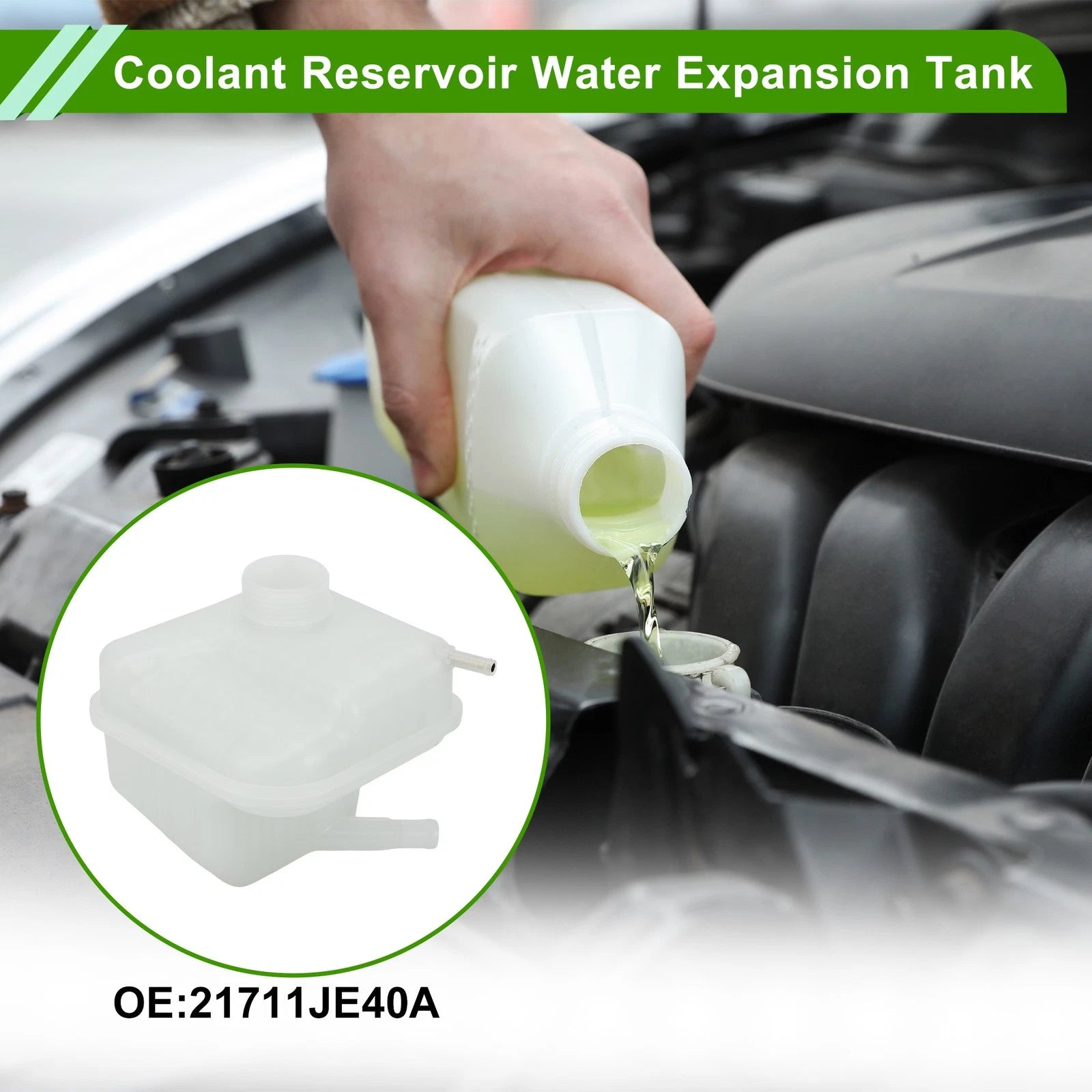 Coolant Expansion Overflow Tank No. 21711JE40A for Nissan Qashqai (2007–2013)