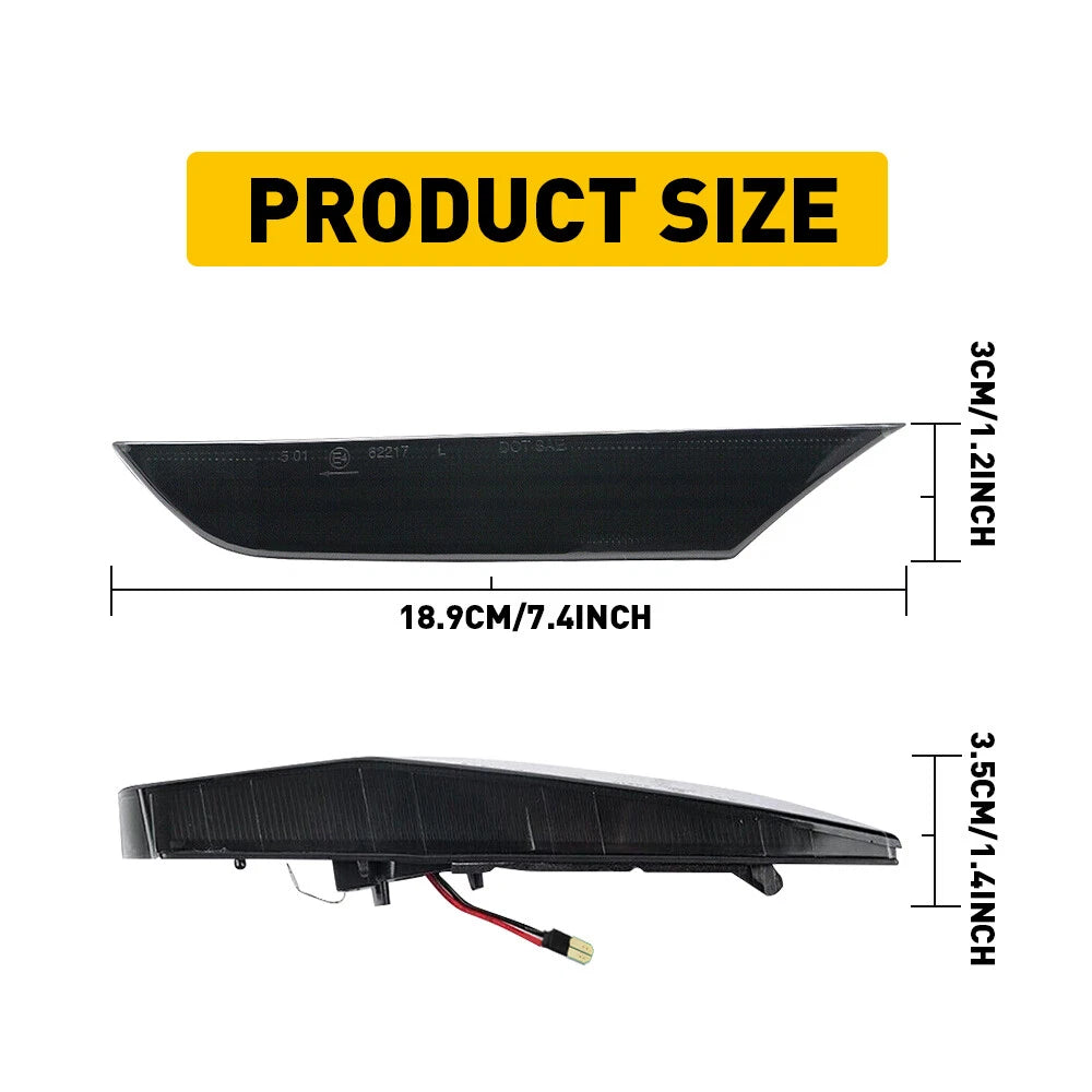 Set of 2 Sequential LED Side Marker Lights for Infiniti G35 Sedan (2003–2006)