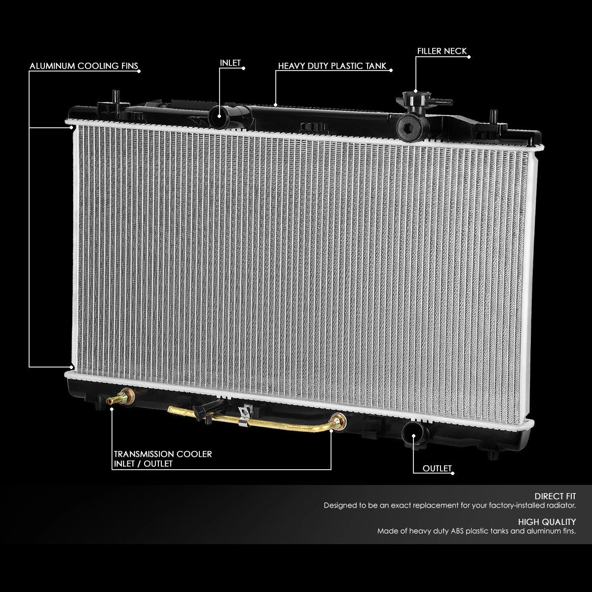 Aluminum Radiator for Toyota Avalon/Camry/Venza/ES350 (2005–2016) DPI 2919