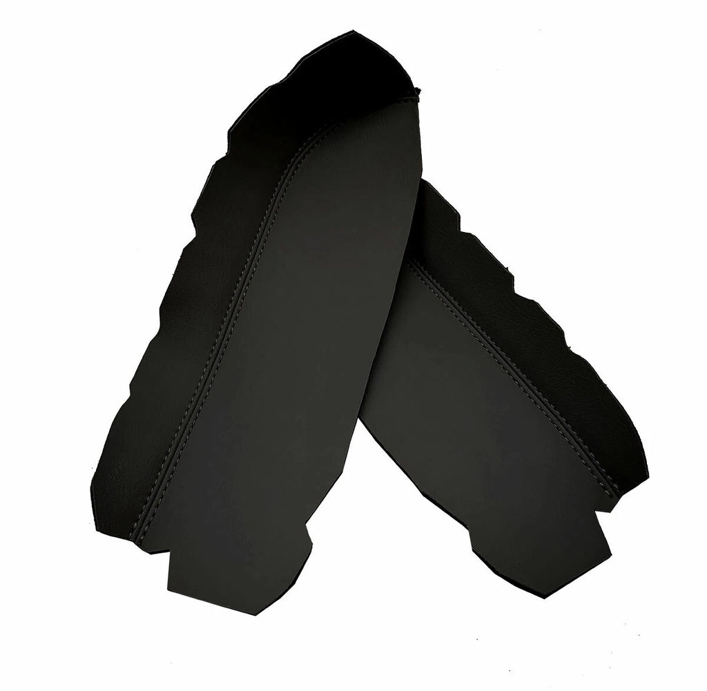 Front Armrest Door Panel Cover for Toyota 4Runner (2003–2009) Black PVC Leather