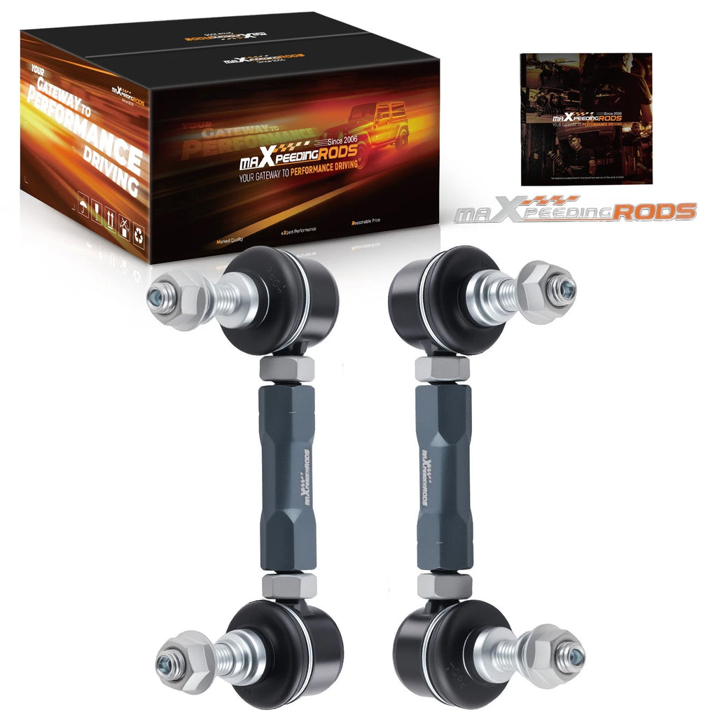 Adjustable Front Sway Bar End Links Kit for Universal Fit (107-130mm)