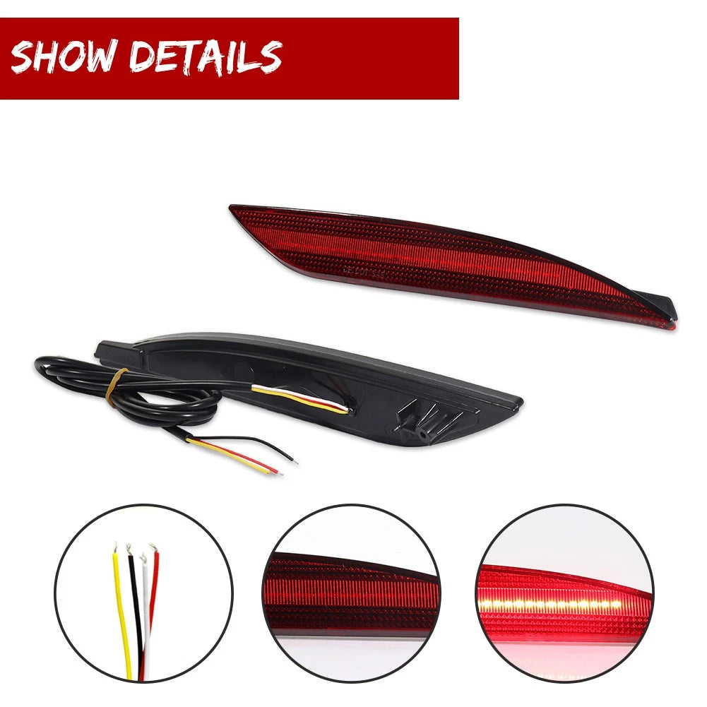 LED Rear Bumper Reflectors for Hyundai Sonata (2011–2014)
