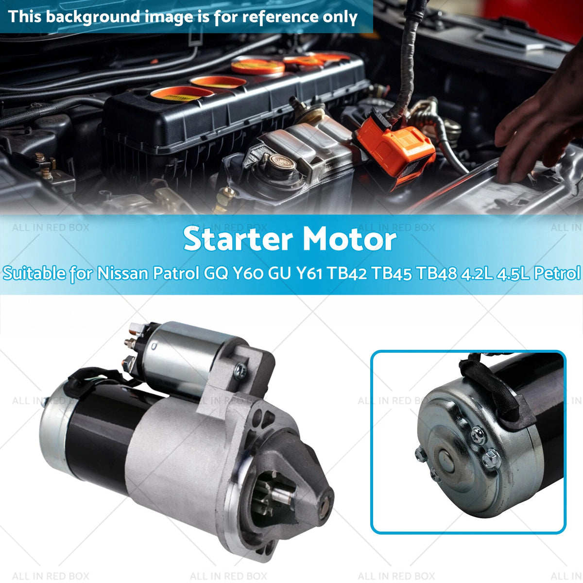 Starter Motor for Nissan Patrol GQ GU TB42 TB45 TB48 (1997–2023)
