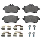 Set of 4 Hella Rear Low-Met Disc Brake Pads for Mercedes X166 (2013–2019)