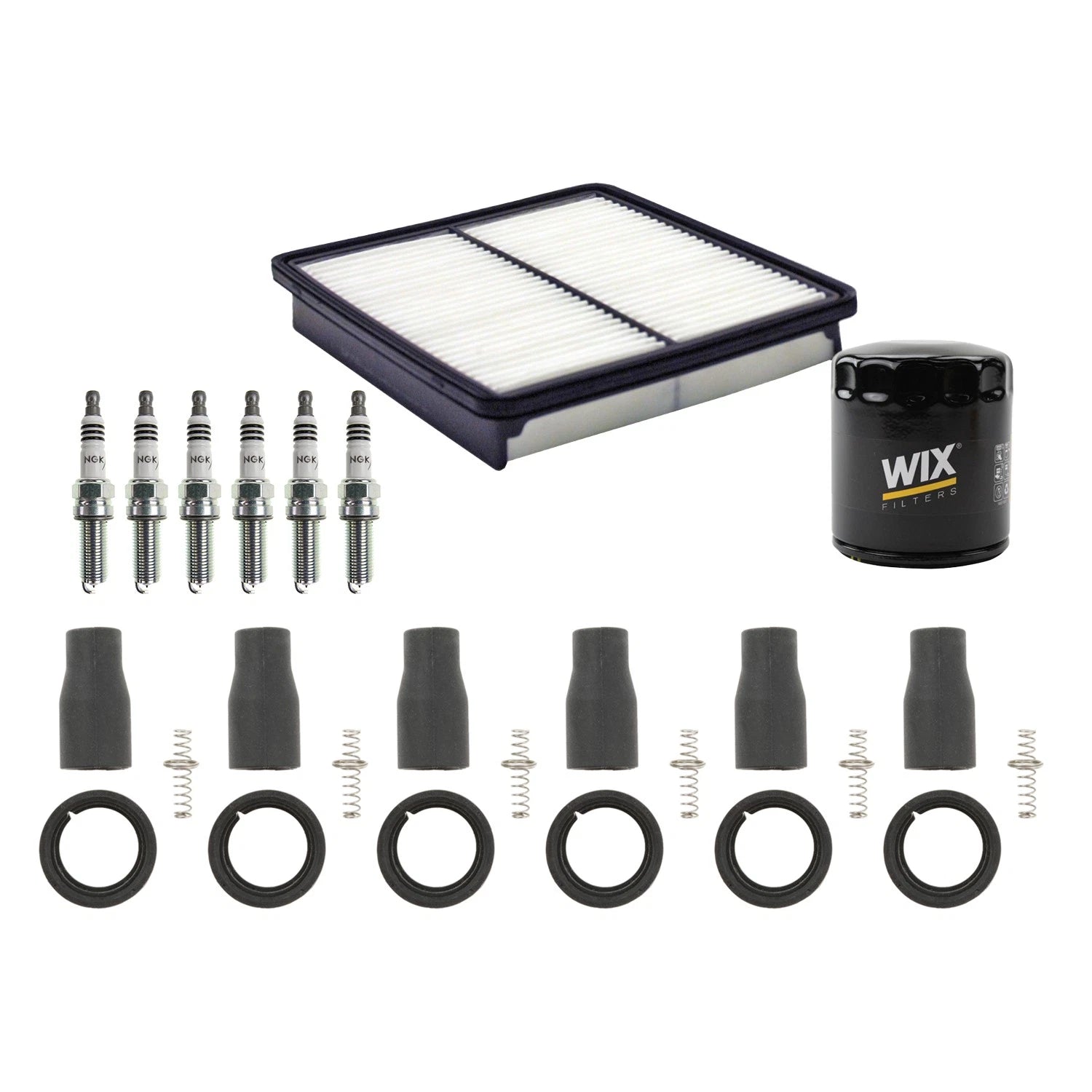 Tune Up Kit with 6 NGK Spark Plugs & Coil Boots for Azera Santa Fe Sorento (2006–2012)