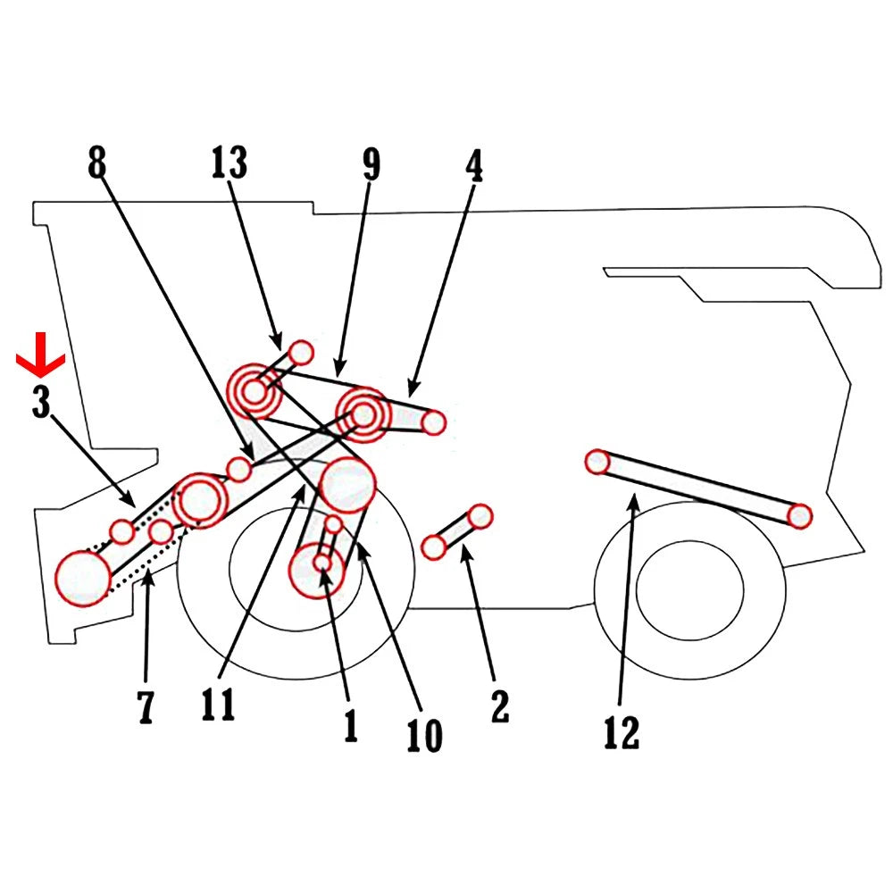 V-Belt for John Deere 9501 9510 9510SH (H125380)