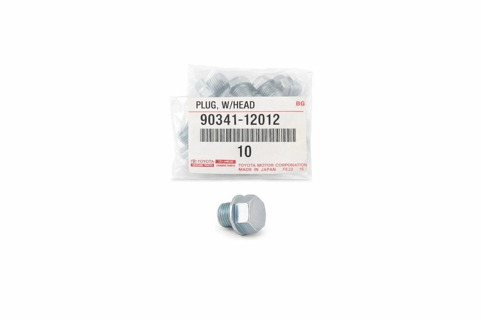 Genuine OEM Engine Oil Drain Plug for Toyota Lexus Scion (2000–2023) 9034112012