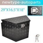 Tool Box for Pickup Truck (29"x16.5"x18", Black Aluminum)