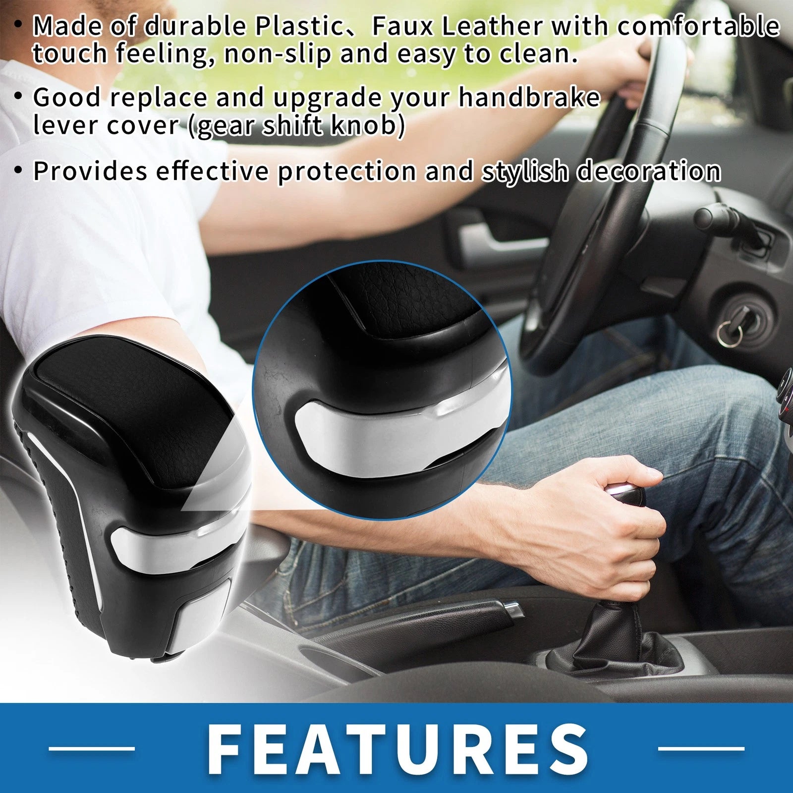 Automatic Gear Shifter Knob for Toyota Tacoma TRD PRO (2016–2023) Black White