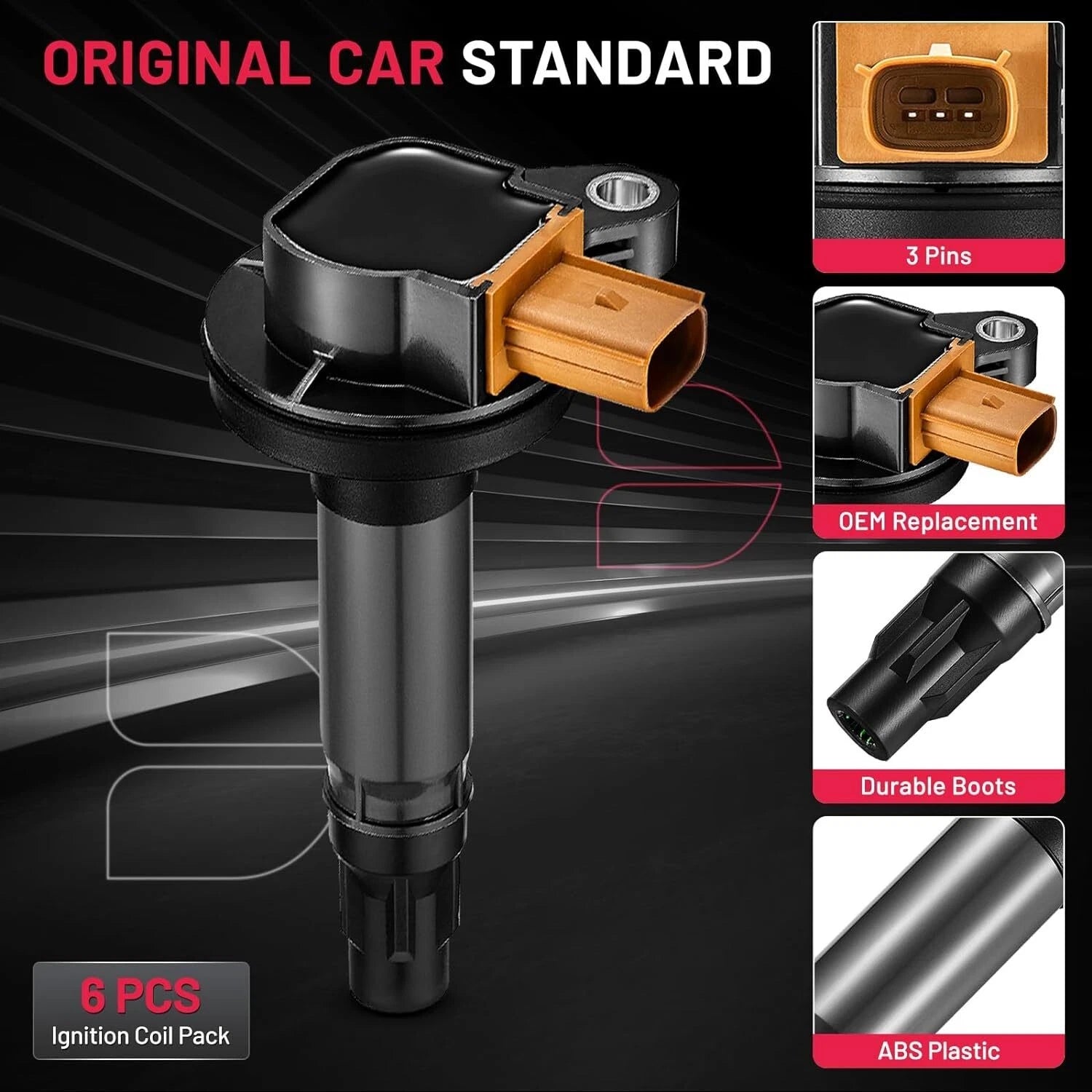 6X Ignition Coils for Ford Transit-350 3.5L (2015–2021) UF646