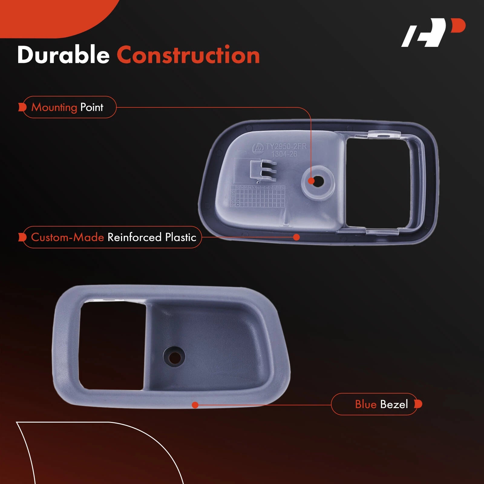 Front Right Plastic Interior Door Handle for Toyota Tundra (2000-2006)