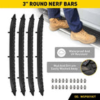 3" Round Nerf Bars for WSP001KIT (Replacement Step Pads)
