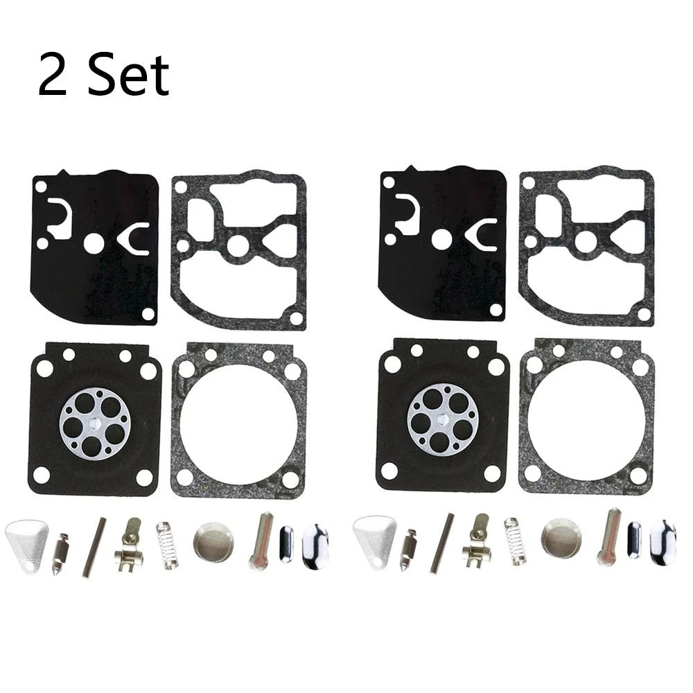 Set of 2 Carburetor Rebuild Kit for Zama RB-40 FS106 FS108 FS120 FS200 FS400 FS450