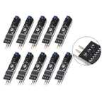 10X TCRT5000 Infrared Line Tracking Sensor Modules for Robotics Projects