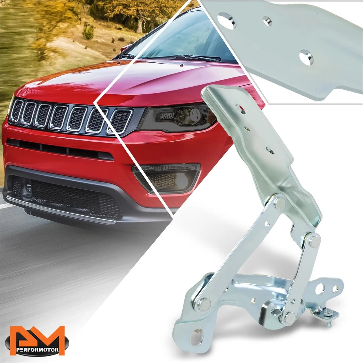 RH Steel Engine Hood Hinge for Jeep Compass (2011–2017)