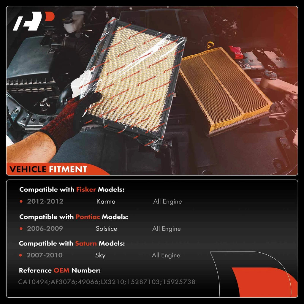 Engine Air Filter for Pontiac Solstice 2006-2009 Saturn Sky 2007-2010 Fisker