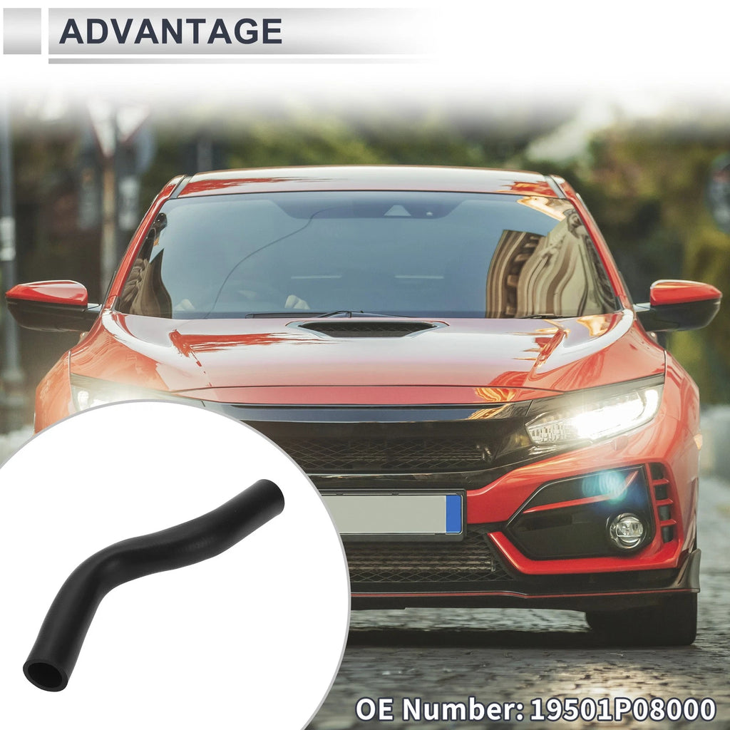Radiator Coolant Hose for Honda Civic (1992–2000) No. 19501P08000 Rubber Black