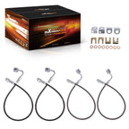 Set of 4 Brake Lines for Jeep Wrangler JK (2007–2018) with Lift Kit