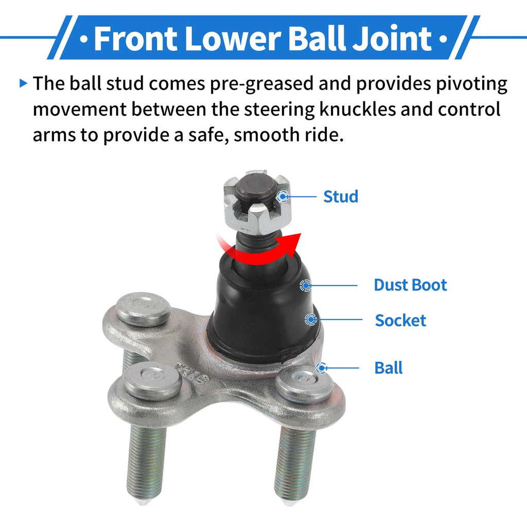 2 Pcs Front Lower Ball Joints for Honda Accord (2017–2022) No.K100424