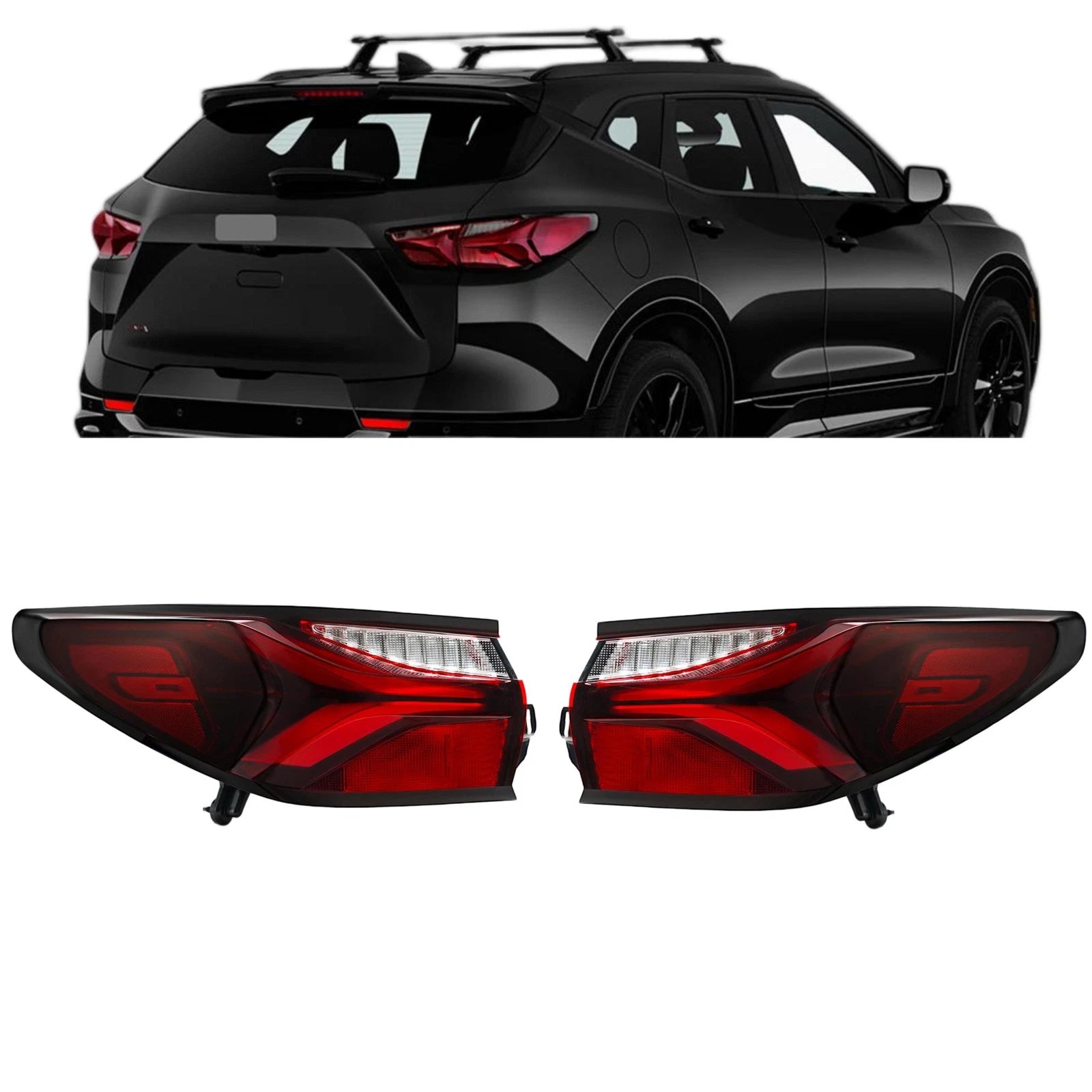 Set of 2 Rear Outer LED Tail Lights for Chevy Blazer (2019–2022)