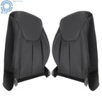 Set of 2 Black Leatherette Front Side Seat Back Covers for Jeep Wrangler (2013–2017)