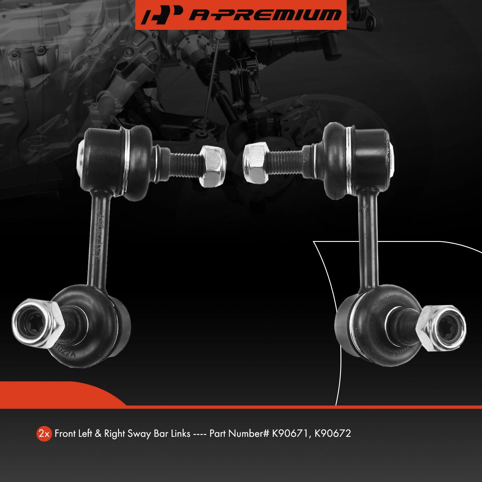 2X Front Stabilizer Sway Bar End Link for Mitsubishi Montero (2001-2006)
