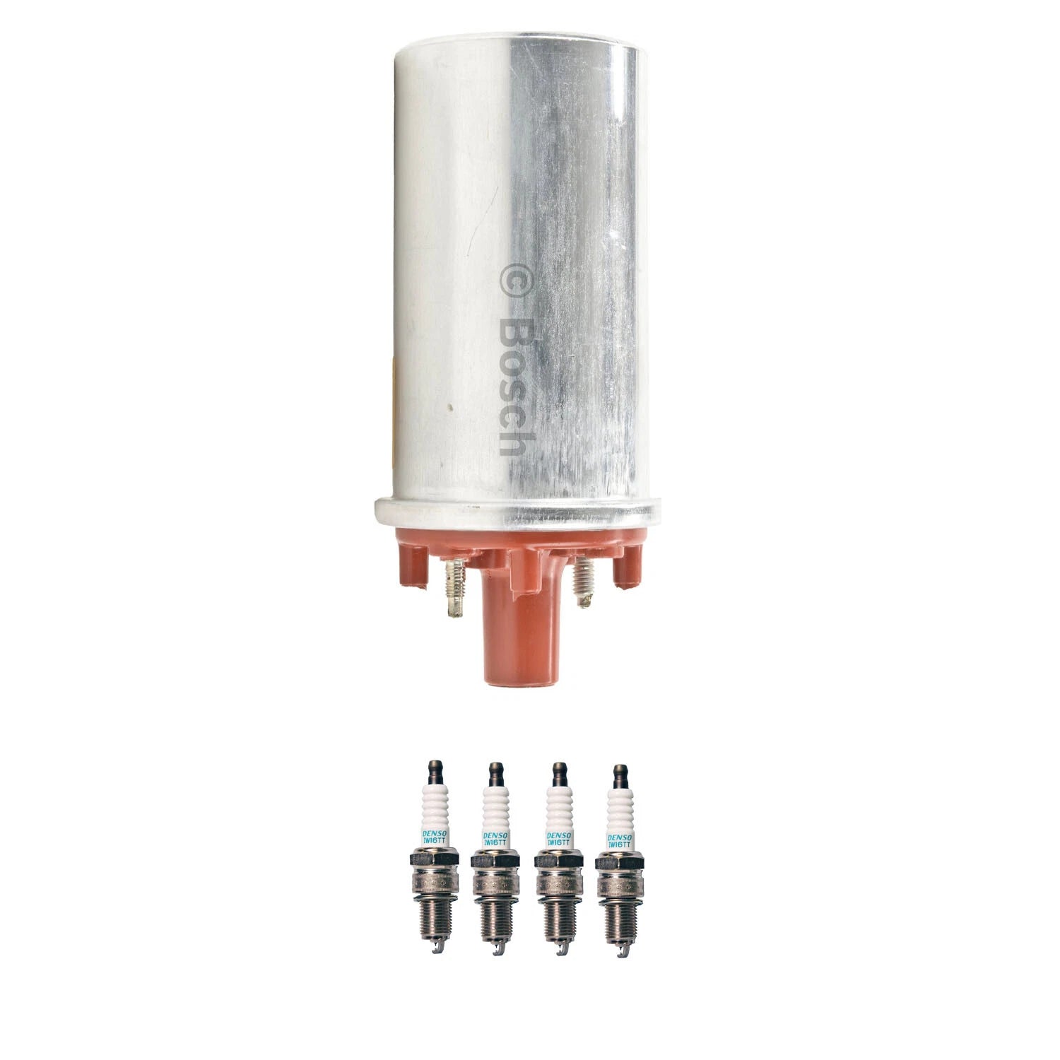 Set of 4 Bosch Ignition Coils & Denso Iridium TT Spark Plugs for Porsche 944 (1983–1991)