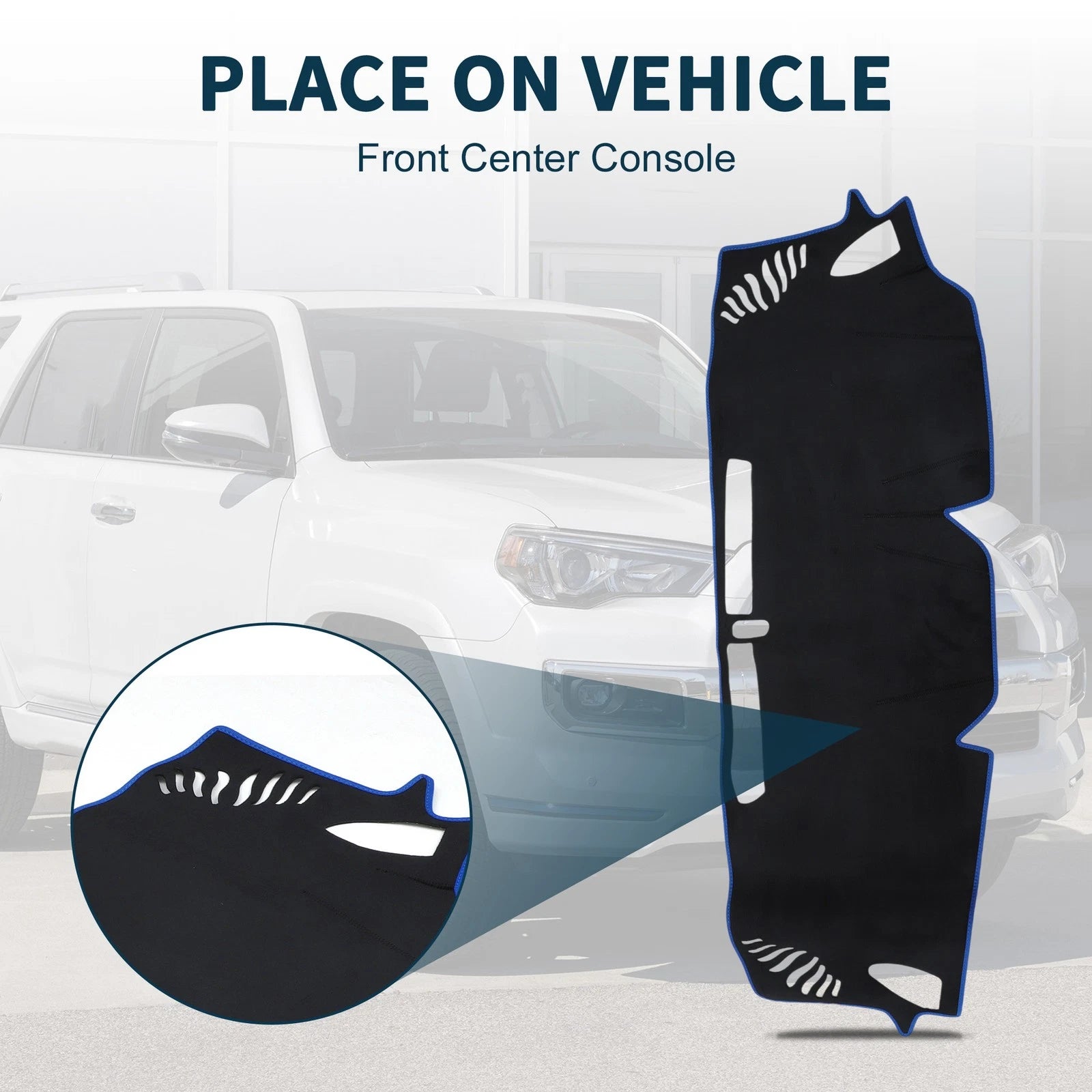 Dashboard Cover Mat for Subaru Levorg (2014–2021) Black Blue Set of 1