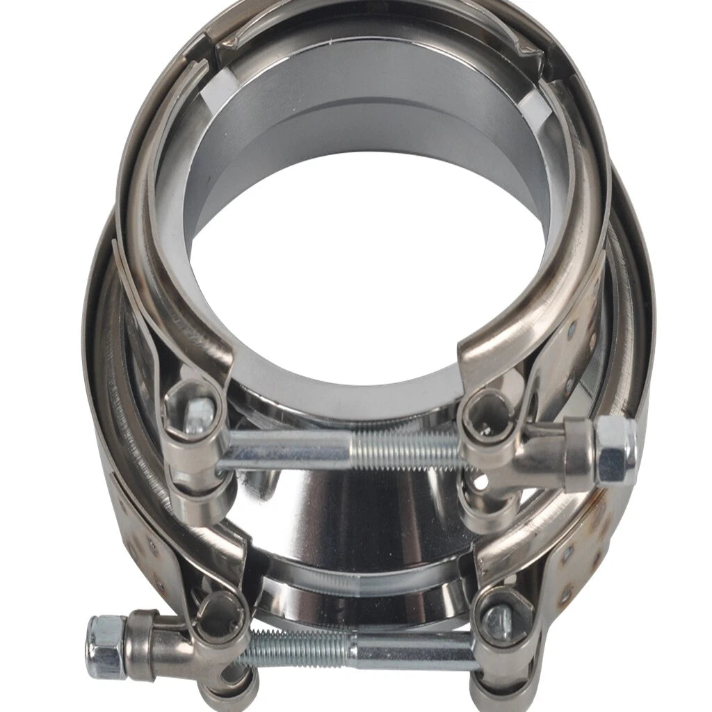 3" to 4" ID Steel Exhaust V-Band Adapter Flange Reducer W/ Clamp for