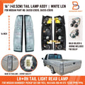 White Lens Tail Light Rear Lamp for Nissan Navara D21 (1990-1996)