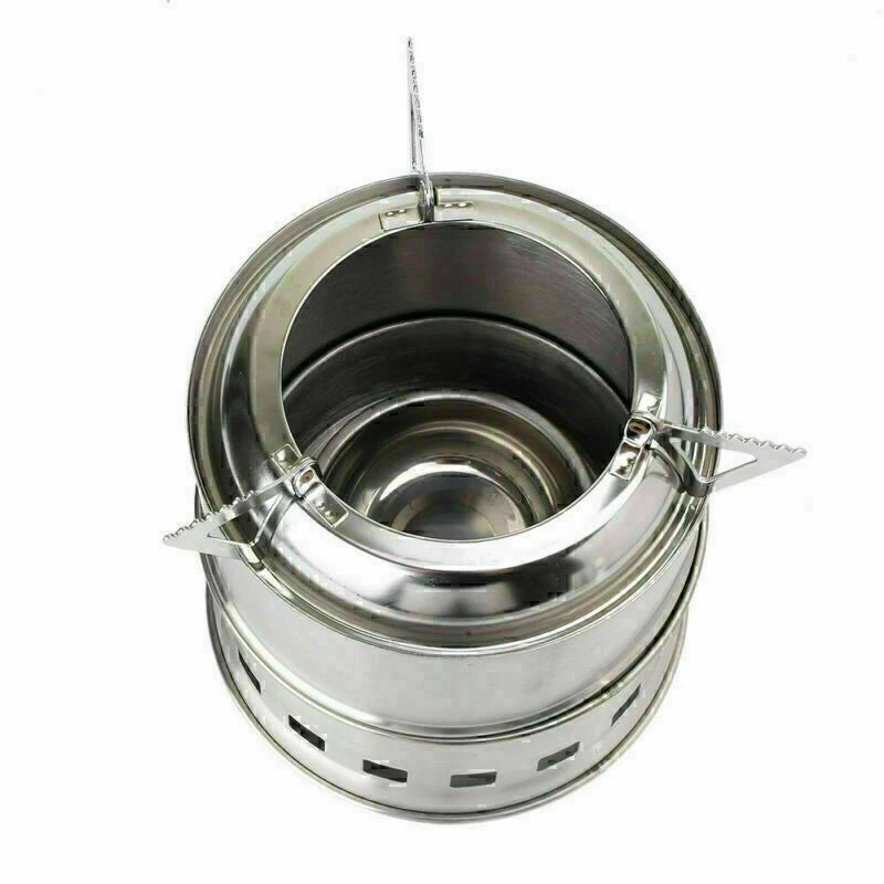 Stainless Steel Wood Stove for Backpacking Camping (Outdoor Use)
