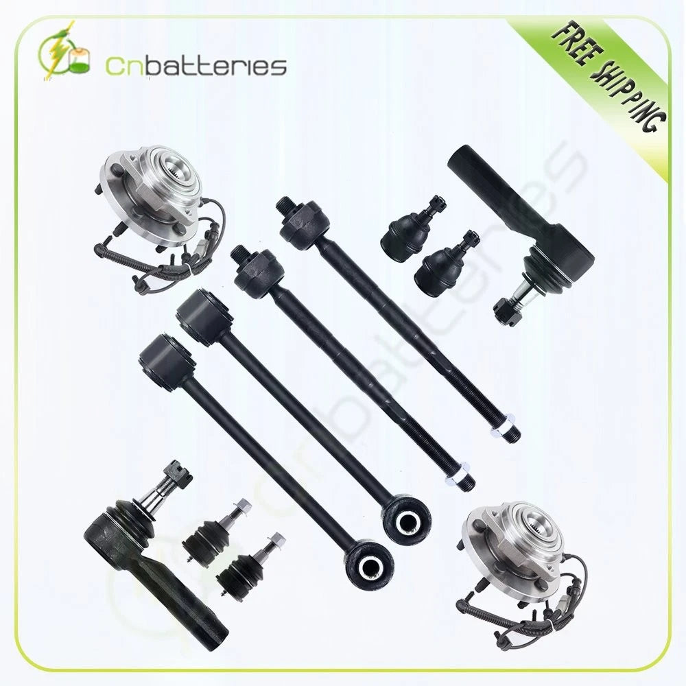 12PC Wheel Hub & Ball Joints Tie Rods Kit for Jeep Grand Cherokee & Commander