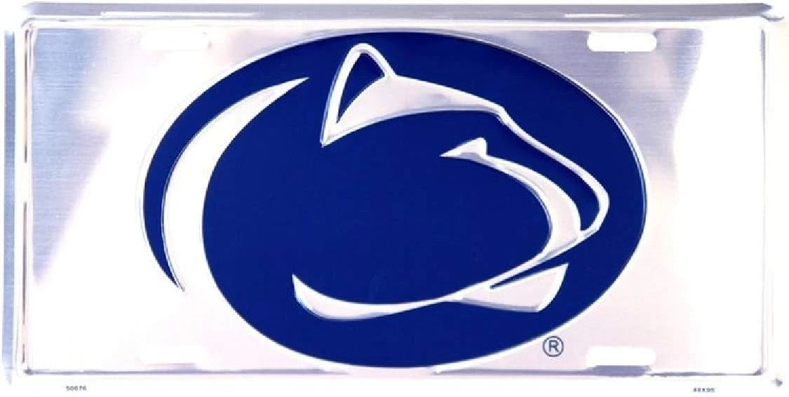 Chrome License Plate for Penn State Nittany Lions Car Truck (Universal)